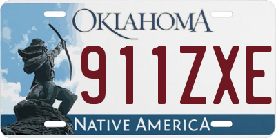 OK license plate 911ZXE