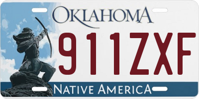 OK license plate 911ZXF