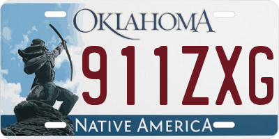 OK license plate 911ZXG