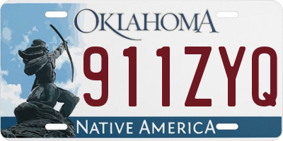 OK license plate 911ZYQ