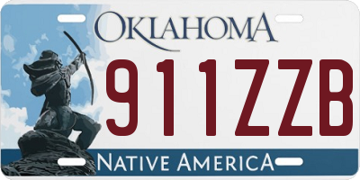 OK license plate 911ZZB