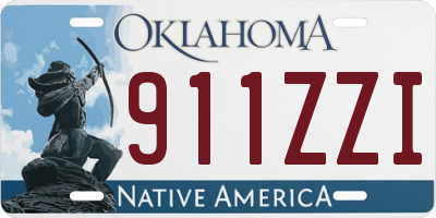 OK license plate 911ZZI