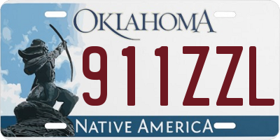 OK license plate 911ZZL