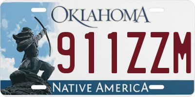 OK license plate 911ZZM