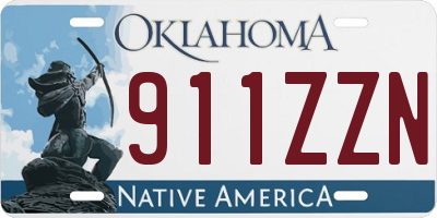 OK license plate 911ZZN