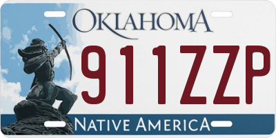 OK license plate 911ZZP