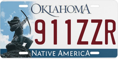 OK license plate 911ZZR