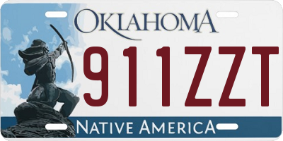 OK license plate 911ZZT