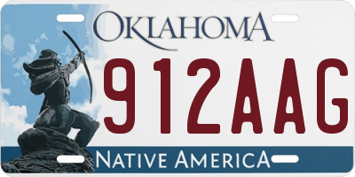 OK license plate 912AAG