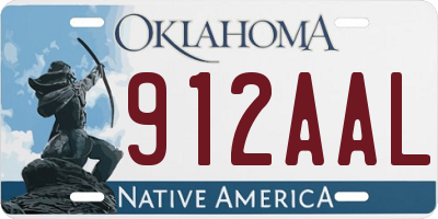 OK license plate 912AAL