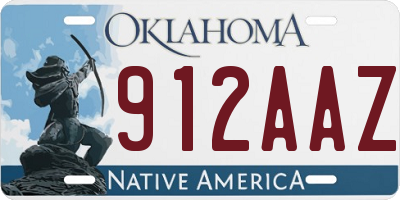 OK license plate 912AAZ