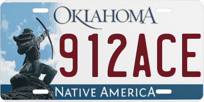 OK license plate 912ACE
