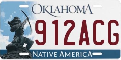 OK license plate 912ACG