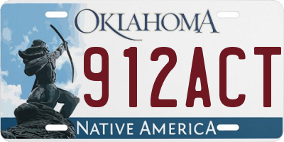 OK license plate 912ACT