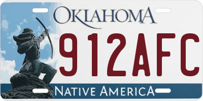 OK license plate 912AFC