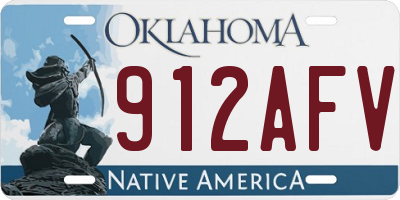 OK license plate 912AFV