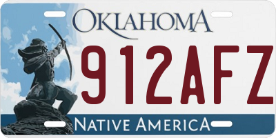 OK license plate 912AFZ