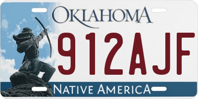 OK license plate 912AJF