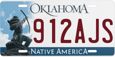 OK license plate 912AJS