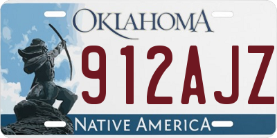 OK license plate 912AJZ