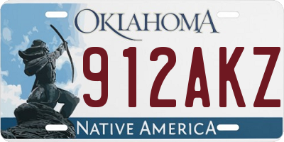OK license plate 912AKZ