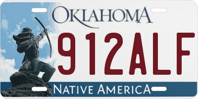OK license plate 912ALF