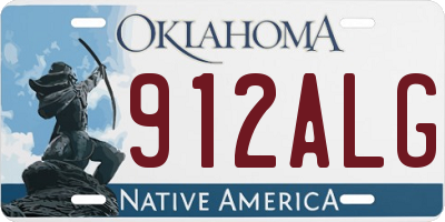 OK license plate 912ALG