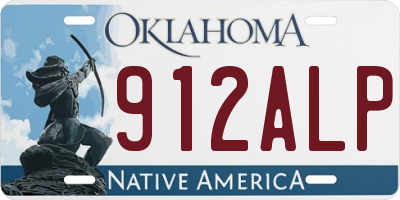 OK license plate 912ALP