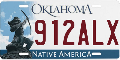 OK license plate 912ALX