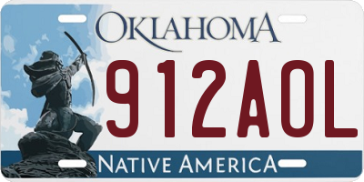 OK license plate 912AOL