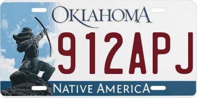 OK license plate 912APJ