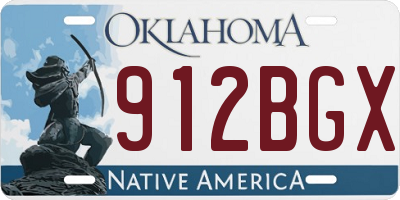 OK license plate 912BGX
