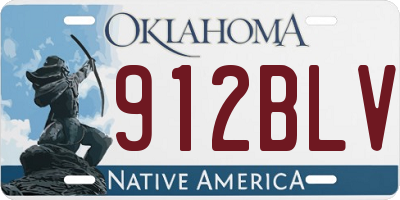 OK license plate 912BLV