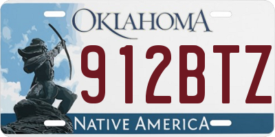 OK license plate 912BTZ