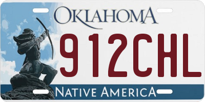 OK license plate 912CHL