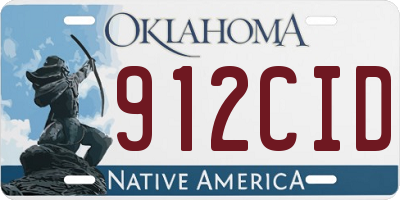 OK license plate 912CID