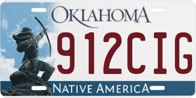 OK license plate 912CIG