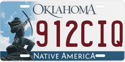 OK license plate 912CIQ