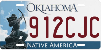 OK license plate 912CJC