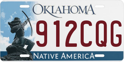 OK license plate 912CQG