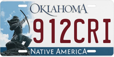 OK license plate 912CRI