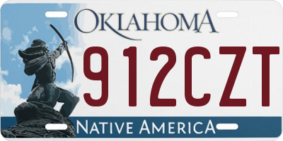OK license plate 912CZT