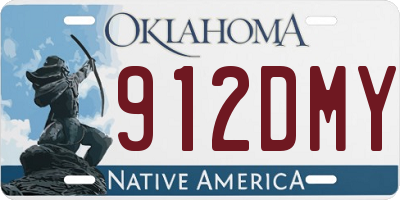 OK license plate 912DMY