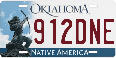 OK license plate 912DNE