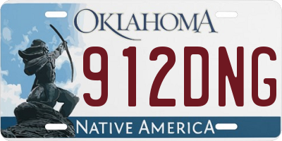 OK license plate 912DNG