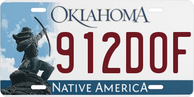OK license plate 912DOF