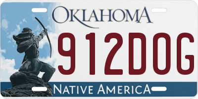 OK license plate 912DOG