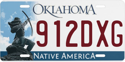 OK license plate 912DXG