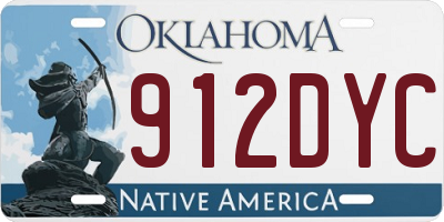 OK license plate 912DYC