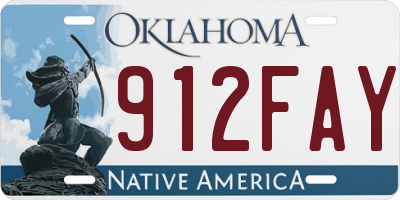 OK license plate 912FAY